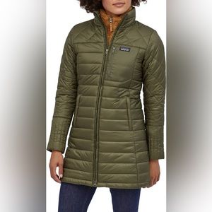 Patagonia Radalie Insulated Parka EUC Small Olive Green Waterproof